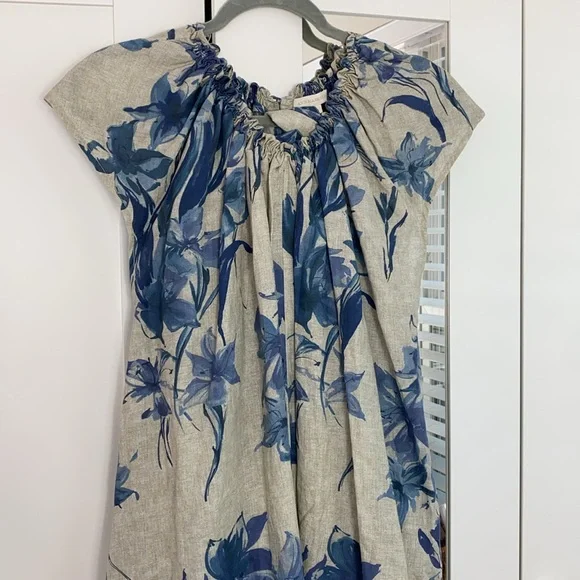 Ann Mashburn linen blend floral maxi dress - Picture 3 of 11